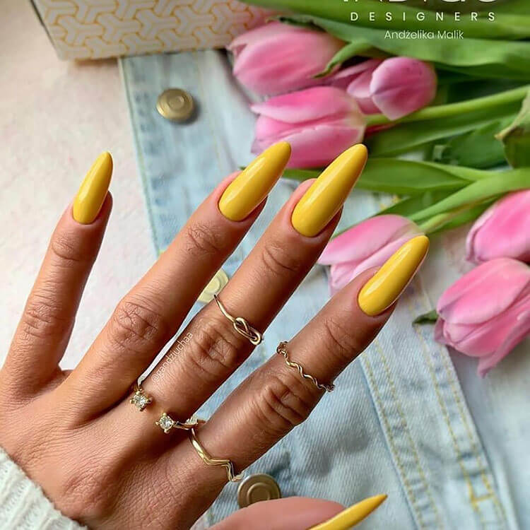 long yellow nails