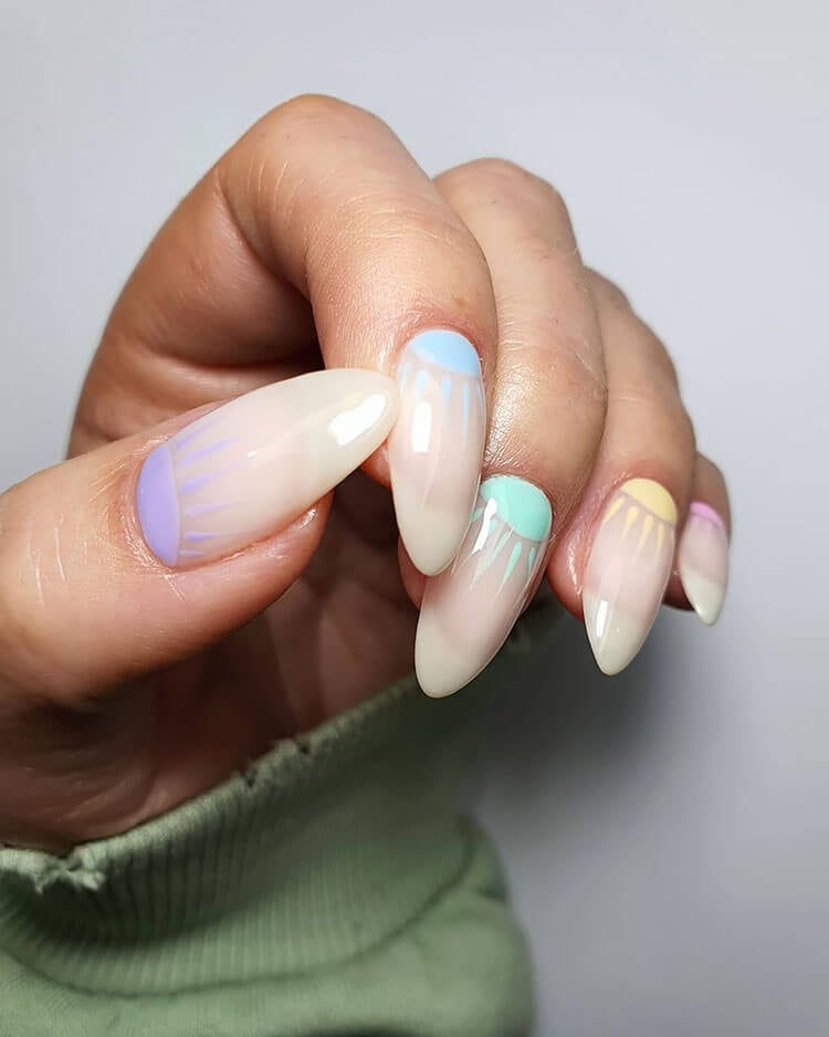 sunshine pastel nails