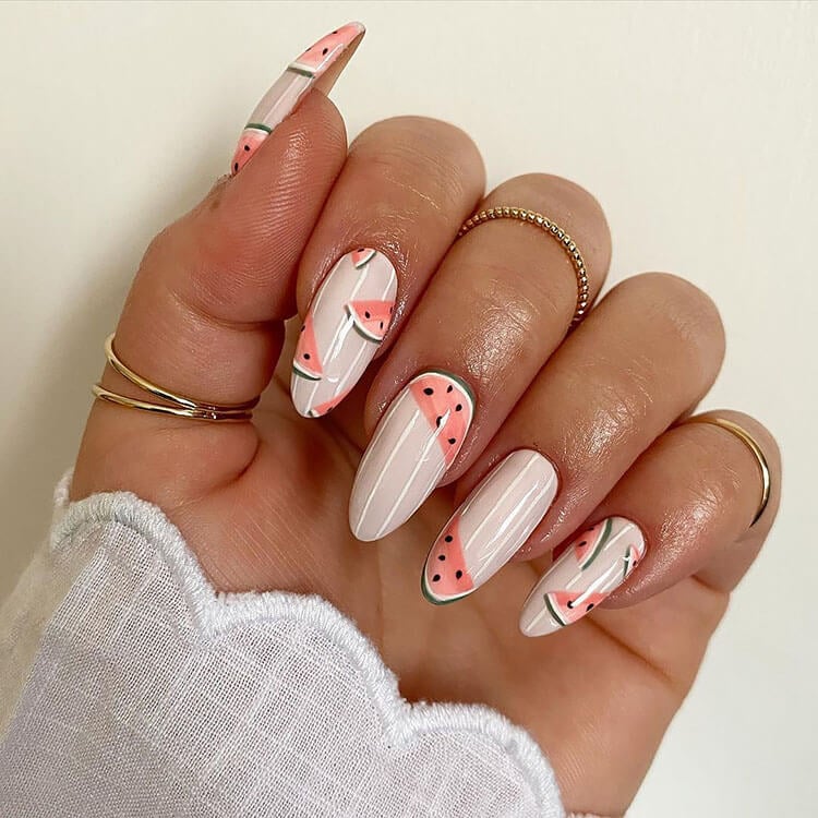 watermelon nails