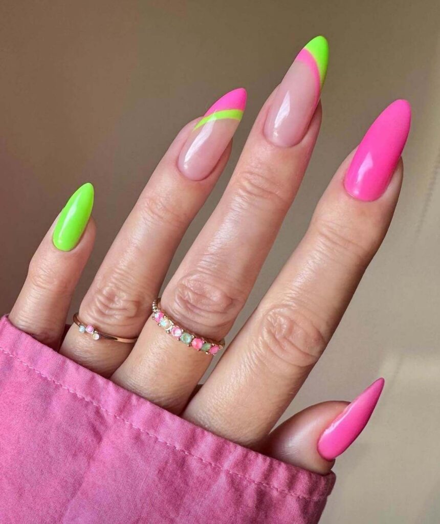 neon summer nails