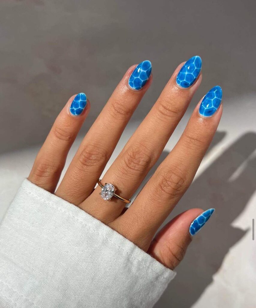 blue summer nails