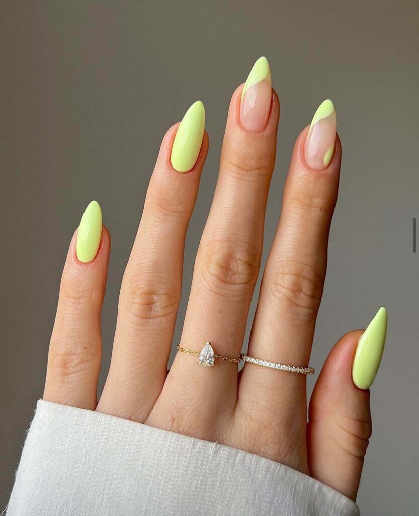 yellow summer nails