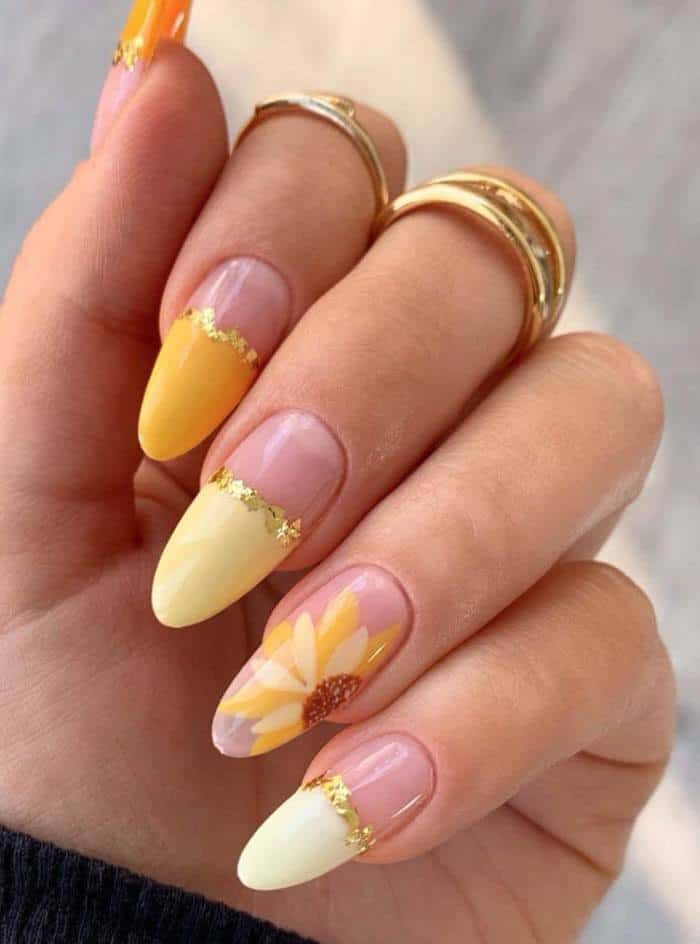 sunflower nails