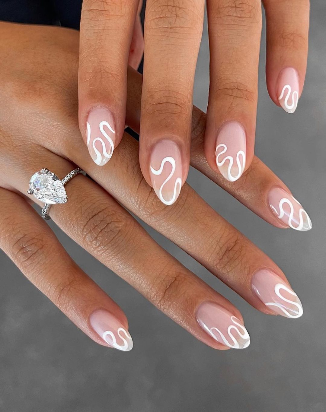 White squiggly nails.