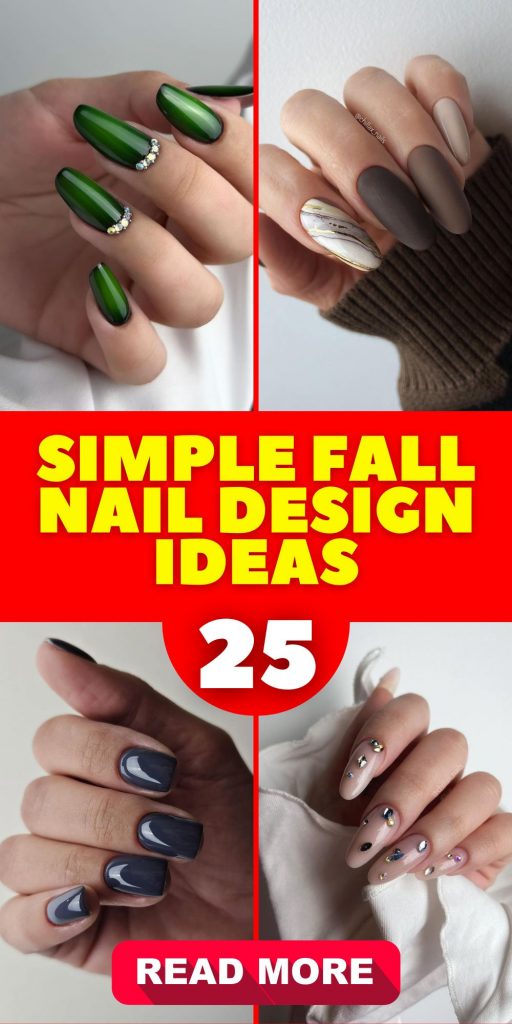 Simple Fall Nail Designs 25 Ideas: Embrace Autumn Elegance