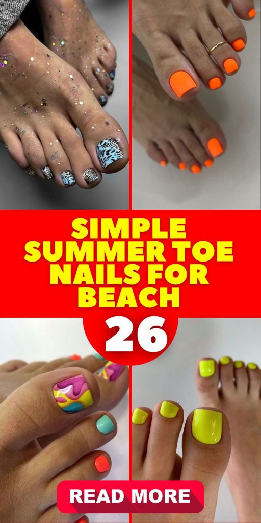 Simple Summer Toe Nails for the Beach 26 Ideas