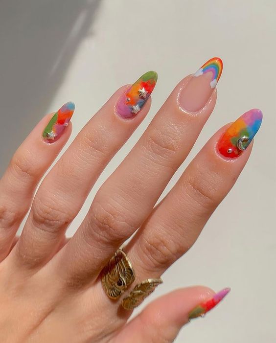 Spring Rainbow Nails 2024 15 Ideas: A Burst of Color and Creativity