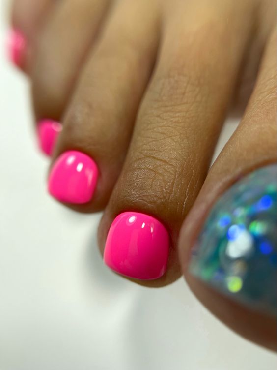 Summer Hot Pink Toe Nail Designs 24 Ideas: The Ultimate Guide for Trendy Pedicures