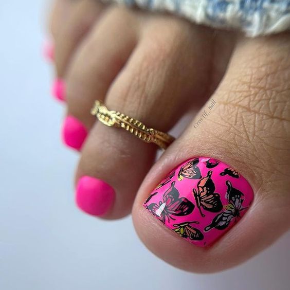 Summer Hot Pink Toe Nail Designs 24 Ideas: The Ultimate Guide for Trendy Pedicures