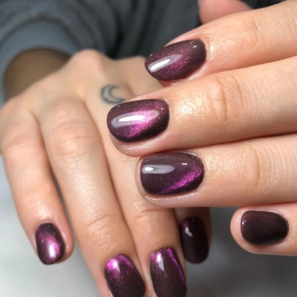 Fall Cat Eye Nails 25 Ideas: Captivating Designs