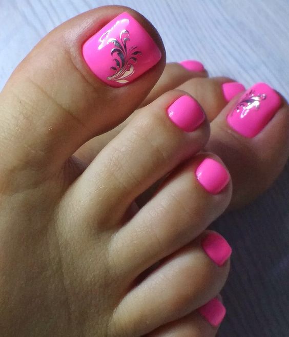 Summer Hot Pink Toe Nail Designs 24 Ideas: The Ultimate Guide for Trendy Pedicures