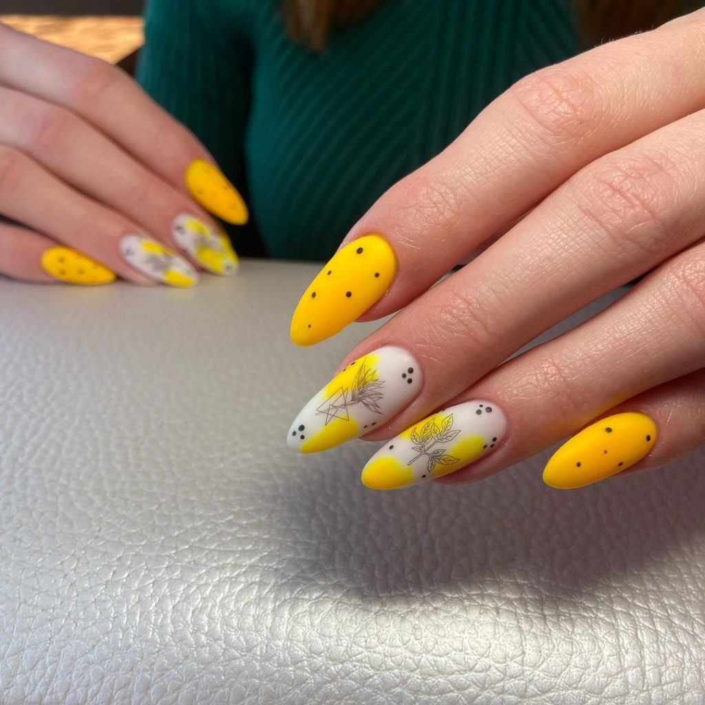 Yellow Fall Nails 27 Ideas: Embrace the Season with Vibrant Hues