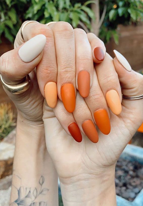 Fall Nail Colors: Orange 24 Ideas for a Stylish Look