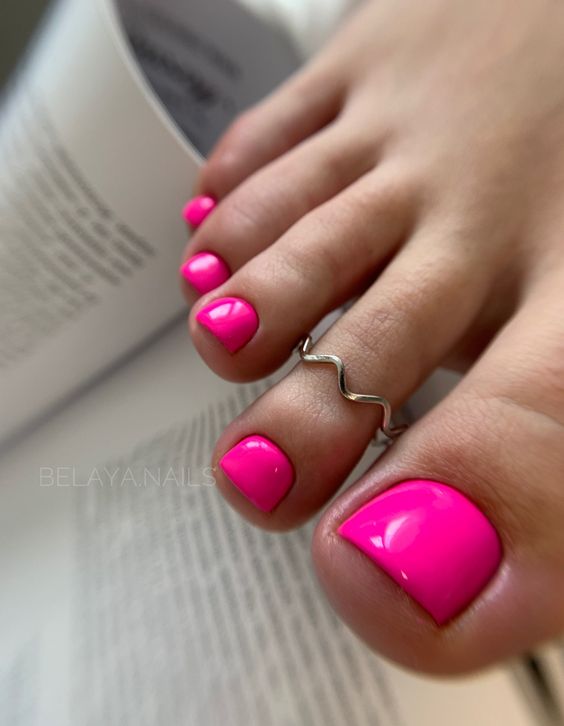 Summer Hot Pink Toe Nail Designs 24 Ideas: The Ultimate Guide for Trendy Pedicures