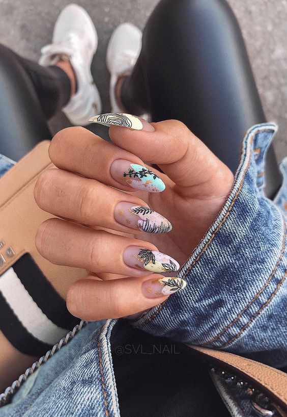 Spring 2024's Chic Oval Nail Trends 15 Ideas