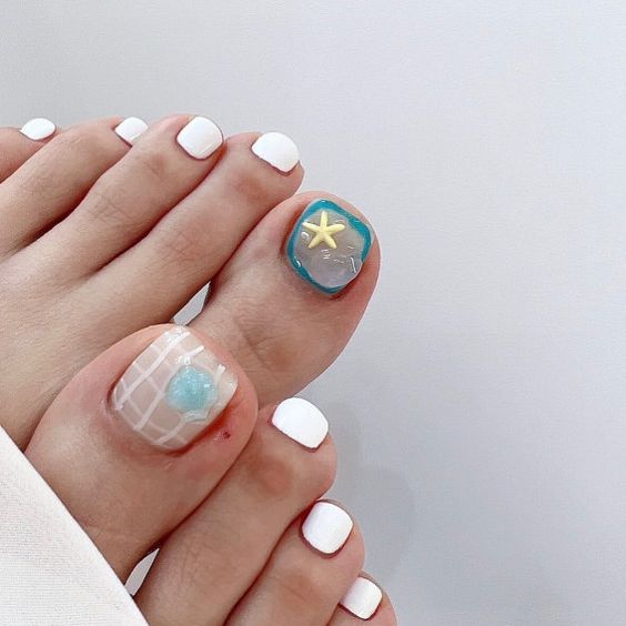 Simple Summer Toe Nails for the Beach 26 Ideas