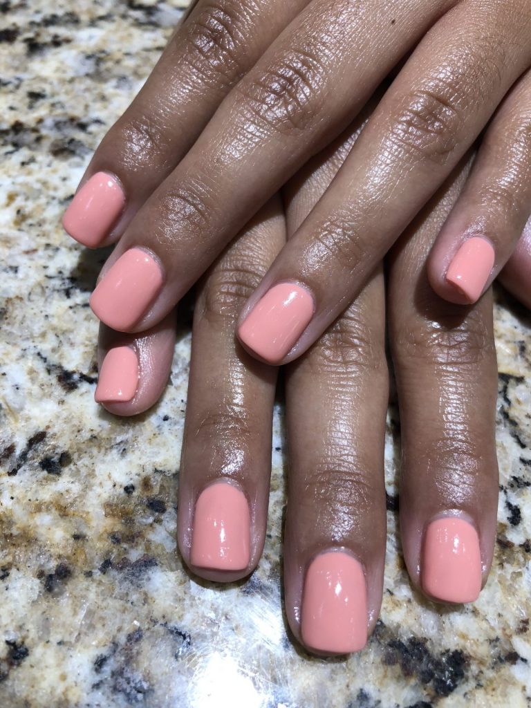 Elegant and Simple: Pastel Pink Short Nail Designs for Dark Skin