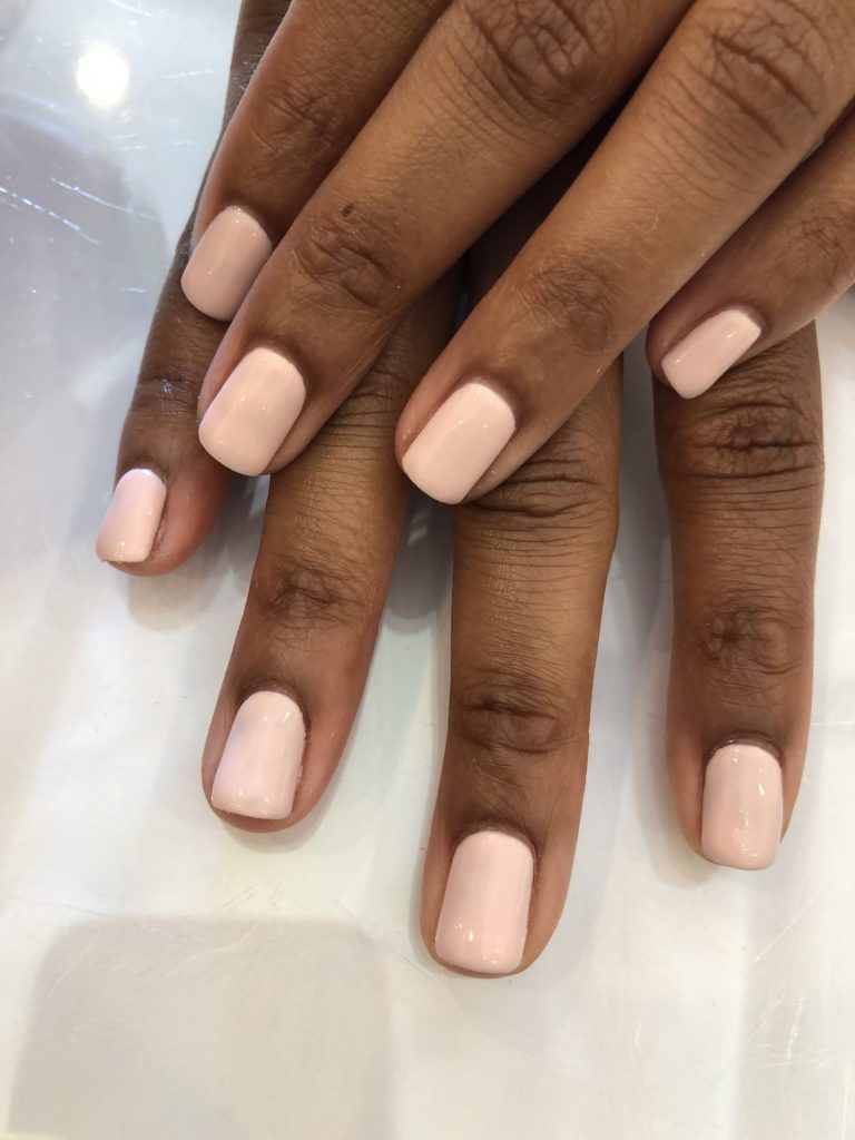 Elegant and Simple: Pastel Pink Short Nail Designs for Dark Skin