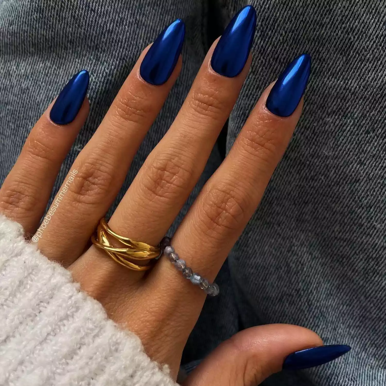 Cobalt Chrome Nails - Byrdie Winter Chrome Nails