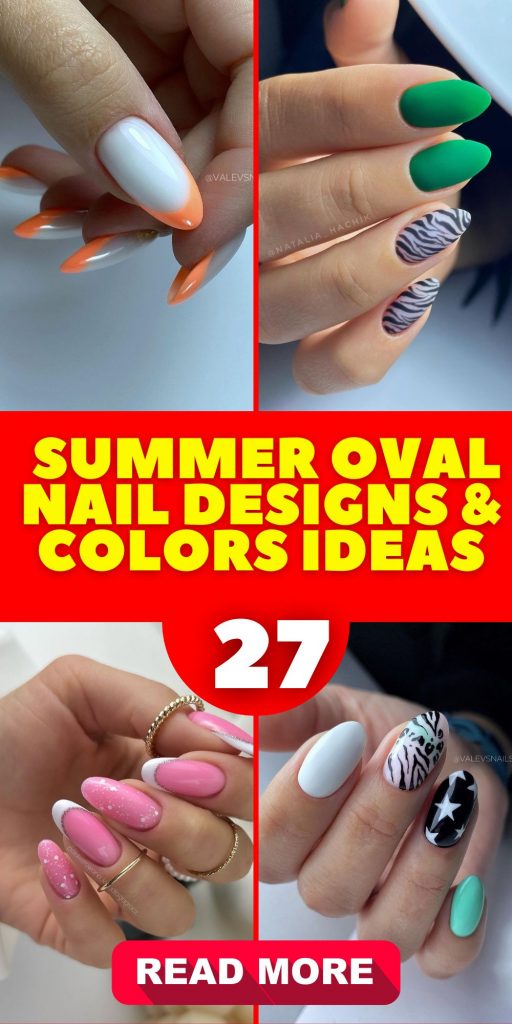 Embrace the Sunshine: Chic Summer Oval Nail Designs & Colors 27 Ideas