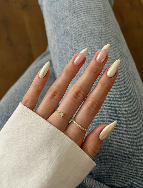 Negative Space Chrome Mani